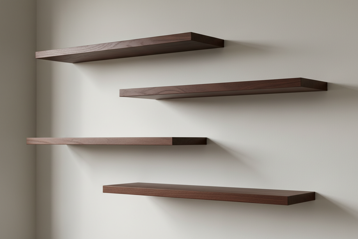 Black Oak Floating Shelves