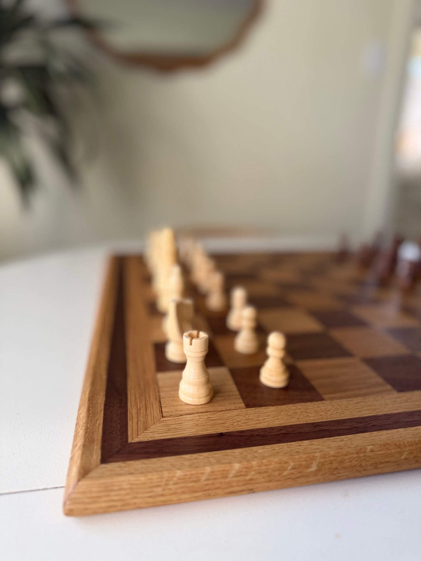 Chessboard- Black walnut and white oak