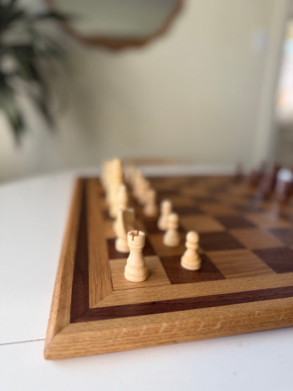 Chessboard- Black walnut and white oak