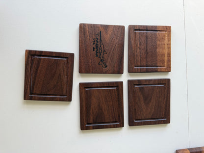 Black walnut Coasters (4)