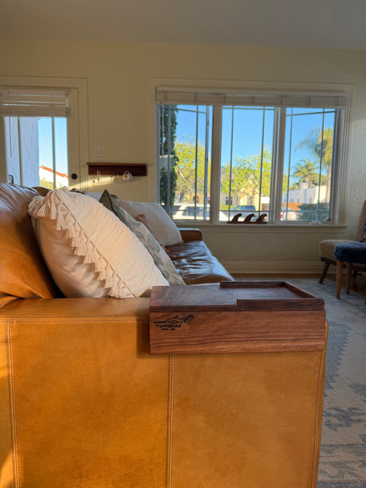 Black walnut couch end table