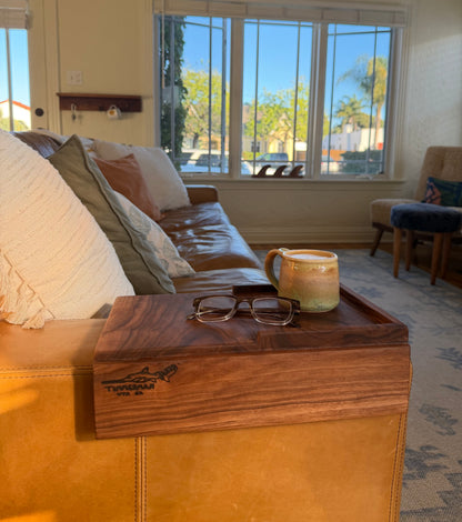 Black walnut couch end table