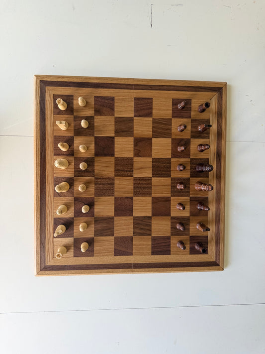 Chessboard- Black walnut and white oak