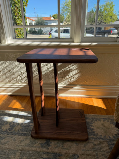 Mid-century modern side table - black walnut