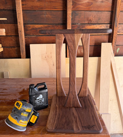 Mid-century modern side table - black walnut